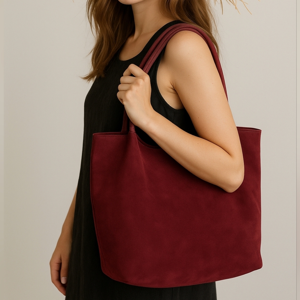 Elegant Burgundy Tote Bag